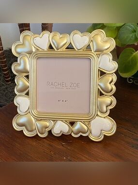 Rachel Zoe Gold Frame with White Heart Accents